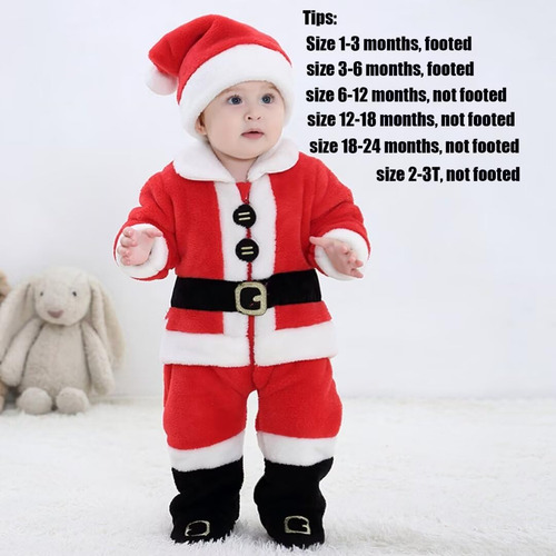 Disfraces De Papá Noel Unisex For Bebé, Ropa De Vestir