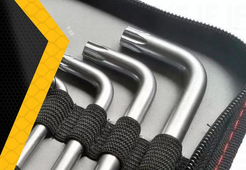 Jogo Chave Torx E Allen Hexagonal Curtas Crv 18 Peças Mtx