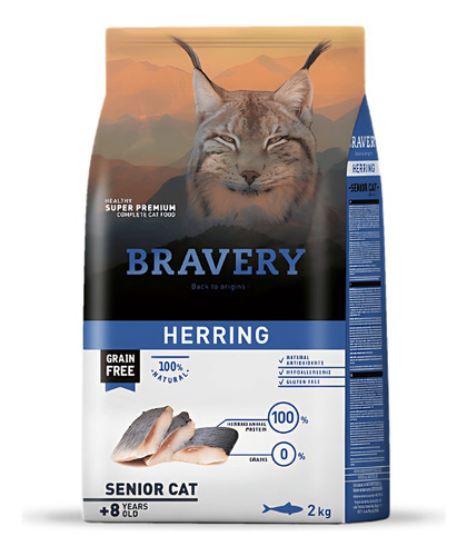 Bravery Senior Cat Herring 2 Kg