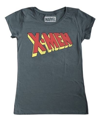 Playera Máscara De Látex X-men Retro Logo Mlmv Mujer