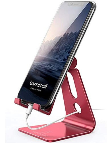 Soporte De Telefono Ajustable Para Escritorio Rojo