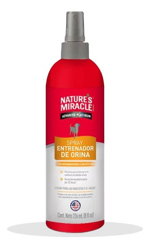 Natures Miracle Spray Entrenador Orina Perro 236 Ml