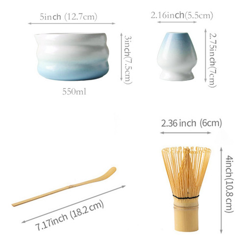 Matcha Watch And Bowl Idea De Regalo Única Gradiente Azul