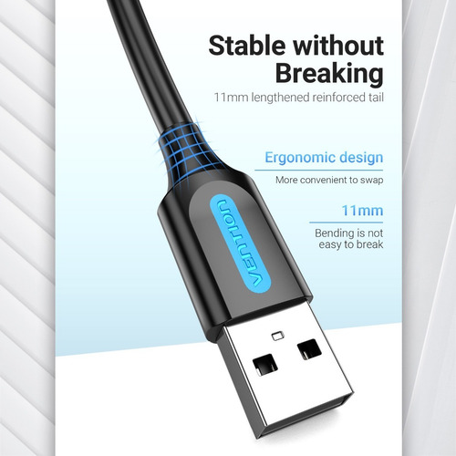 Cable Tipo C A Mini Usb Vention Carga Y Datos 150cm 10 Pzas