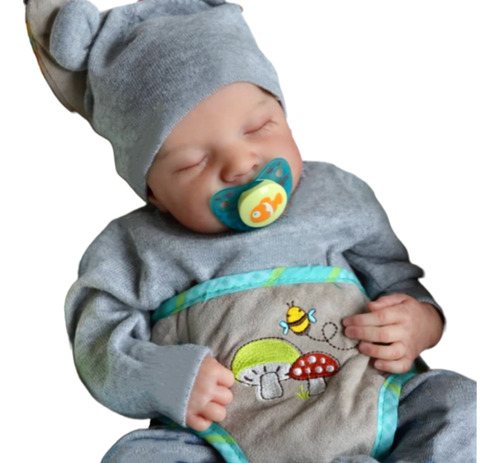 Bebé Reborn Baby Boy / Muñeca Hiper Realista Silicona 46 Cm