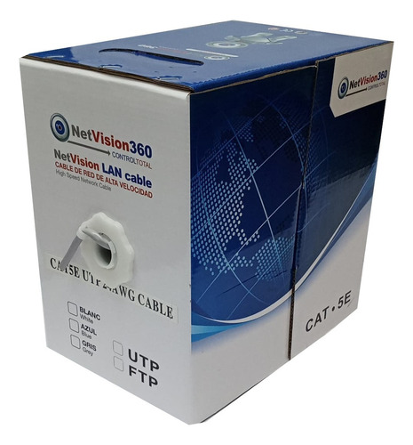 Cable Utp Netvision Cat5e 70/30 Nv-c5e-100-cca