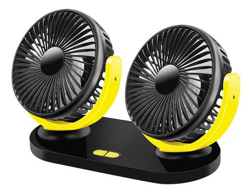 Ventilador Usb De Doble Cabezal, Rotación De 360 Grados, 5 V