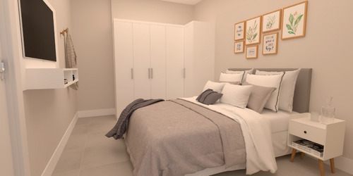 Imagem 6 de 27 de Copacabana Quarto/sala Com Suíte 44m