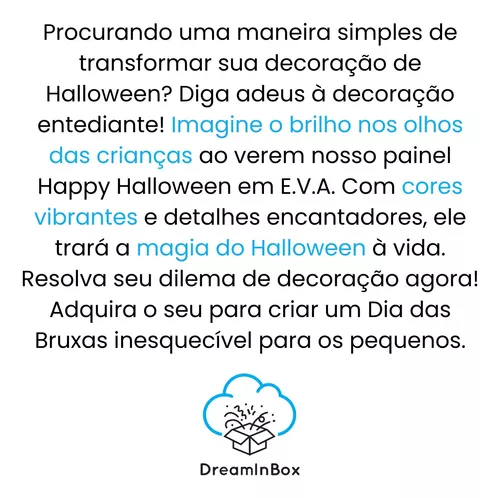 Painel Letreiro Happy Halloween Dia Das Bruxas Morcego Eva