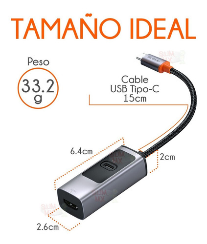 Hub Usb C Mcdodo Adaptador Multipuerto Hdmi 8k Pd 100w 5gbps