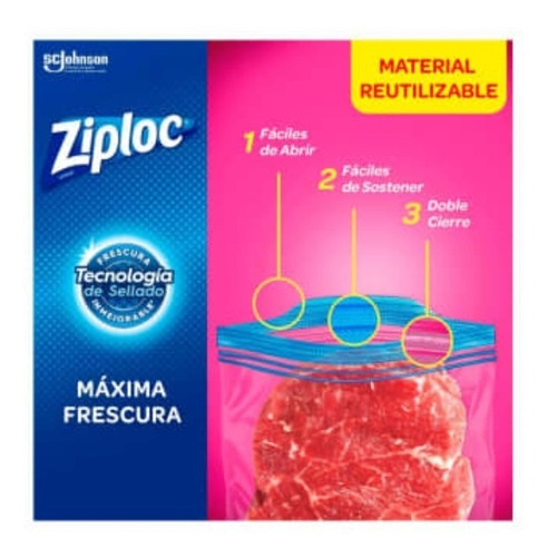 Bolsas Reutilizable Ziploc P/congelar Gallon Freezer 152pzs