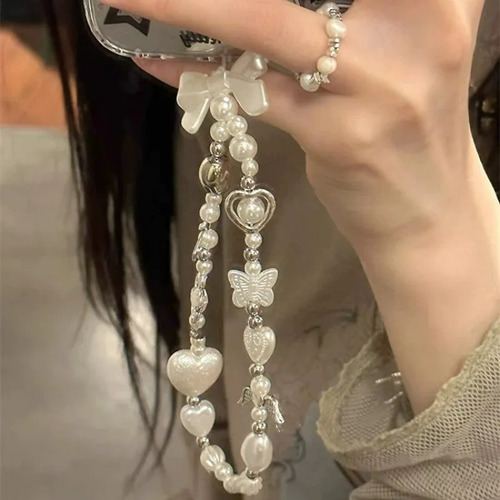 Llavero Con Forma De Corazón Y Forma De Lazo Blanco Con Form