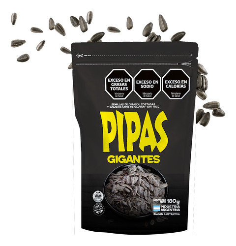 Pipas Gigantes 180g Doypack - Cioccolato Tienda De Dulces