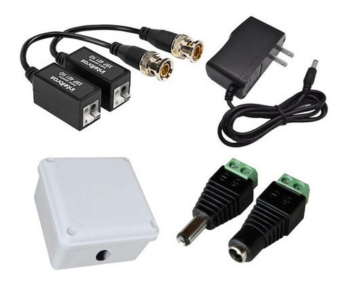 50 Und Kit Camaras Seguridad Accesorios Balun Fuente Jack 