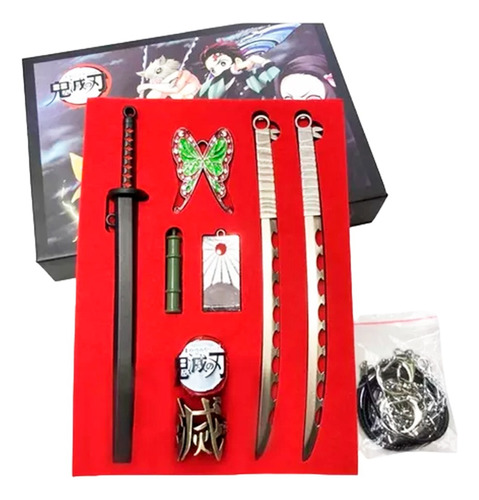 Kimetsu No Yaiba Katana Espadas X6 Und Estuche De Lujo Jugue