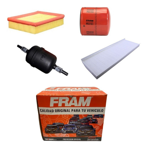 Kit 4 Filtros Fram P/ Chevrolet Celta Suzuki Fun 1.0 1.4