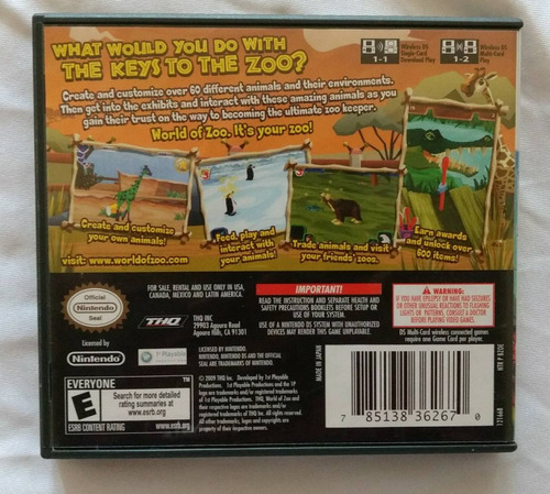 Nintendo Ds World Of Zoo.