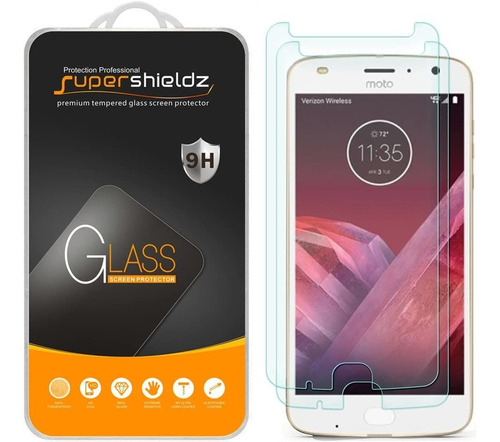 Protector De Pantalla Para Moto Z2 Play Supershieldz 2-pack