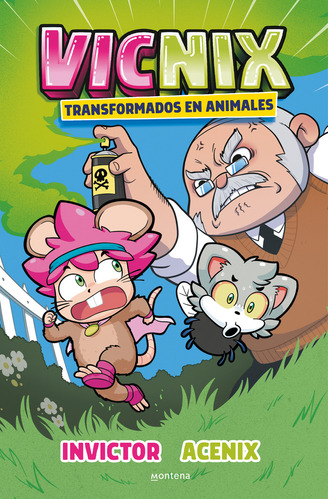 Libro Invictor y Acenix 4: Vicnix transformados en animales, de Invictor. Serie Invictor y Acenix, vol. 4. Editorial Montena, tapa blanda, edición 1 en español, 2023