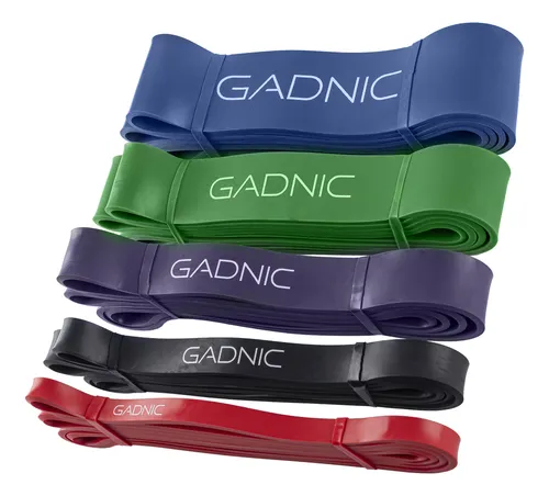 Set Bandas De Entrenamiento Gadnic Elásticas 5 Niveles De Intensidad Super Resistentes