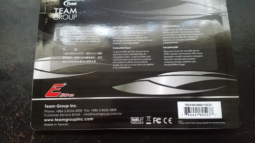 Imagen 2 de 2 de Memoria Ram Nueva Ddr3 - 2 X 8 Gb