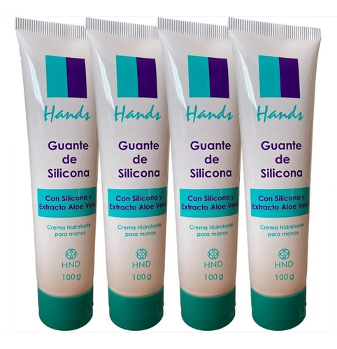 Pack 4 Crema Para Manos Hands Guante De Silicona 100g Hnd.