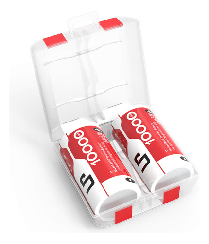 Lp D Cell - Paquete De 2 Baterias Recargables De 10000 Mah N