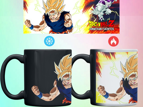 Taza De Café Mágica 3d Goku Vs Freezer 