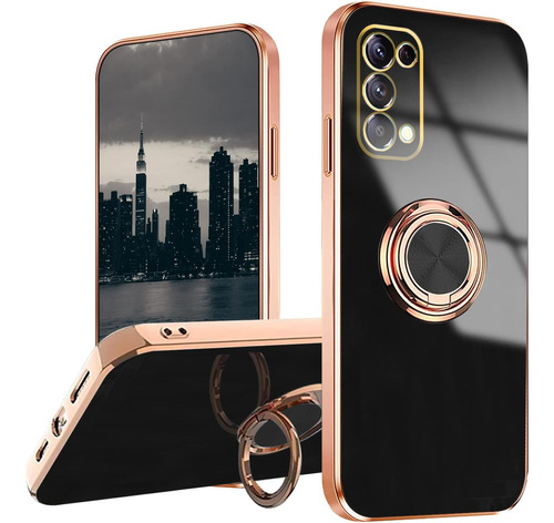 Funda  Con Soporte Para Oppo Find X3 Neo Negra