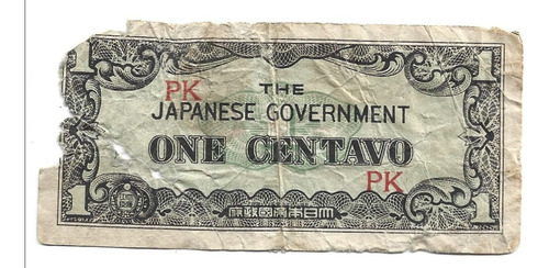 Liquido Billete De Malasia De La Ocupación Japonesa.1 Cent