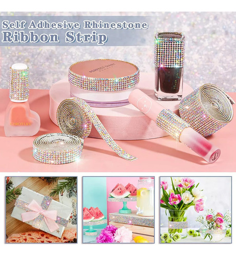 Pegatina De Diamantes De Imitación De 4 Rollos Para Tomar De