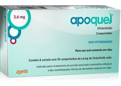 Apoquel Dermatológico Zoetis Para Cães 3,6mg