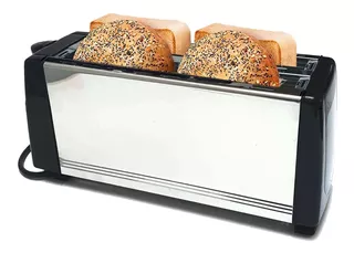 Tostadora Electrica 4 Panes 1400w Paninis Baguetin Bagels Ok