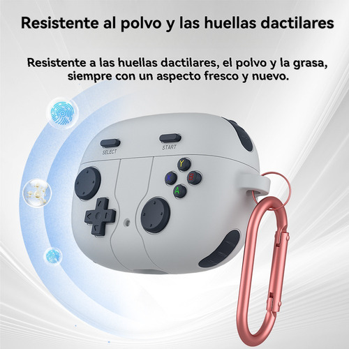 USDILU Funda Case Para Jbl Vibe Beam / Wave 200tws Uso Rudo Protector + Limpiador Juegos Carcasa Diseño Con Llavero Color Gris Oscuro