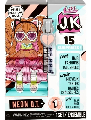 Lol Surprise Muñeca Jk Mini Fashion L.o.l Serie 1 Neon Q.t.