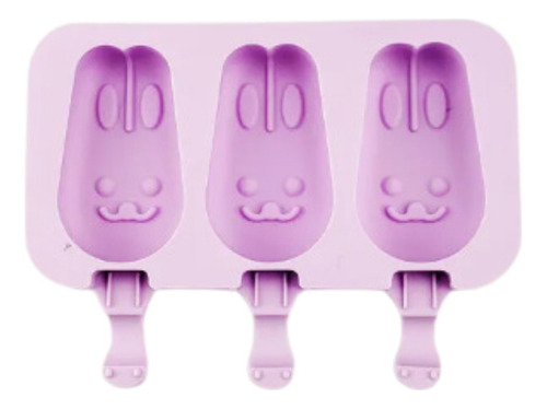 Molde De Paletas De Hielo Conejos De Silicona For Niños