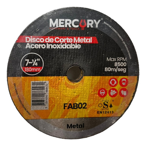 Disco Corte Fino 7 1/4  Metal X 50 Und