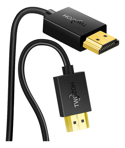 Twozoh Cable Hdmi Flexible Y Delgado De 1 Pie, Cable Hdmi Su