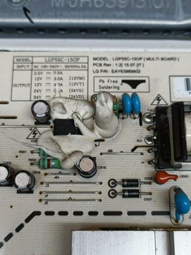 Fuente De Pantalla Lg Mod: 55eg9100 (Usado)