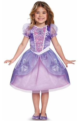 Vestido Disfraz Princesa Sofia Niña Original Disney Envio In