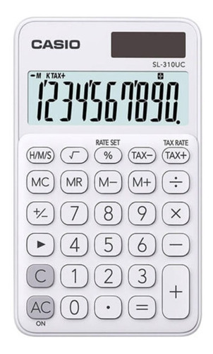 Calculadora Casio Portatil Modelo Sl-310uc 10 Digitos Color Blanco