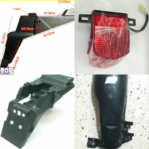 Imagen 3 de 8 de Stop Luz De Freno Faro Trasero Moto Enduro Gy Lifan Boxer