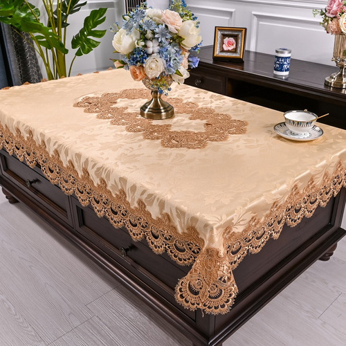 Mantel Rectangular Blanco Para Mesa De Comedor