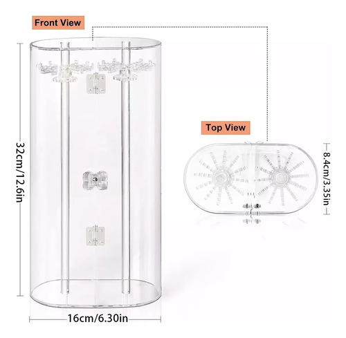 Caja De Almacenamiento Colgante De Acrílico Transparente Par