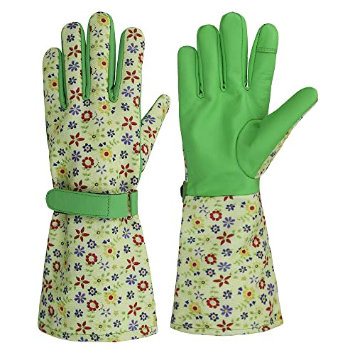 Guantes Largos De Jardinería Mujeres, Resistentes Espi...