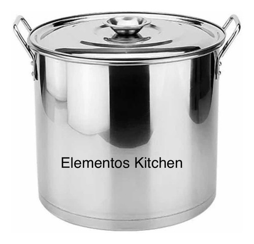 2 Olla Alta Acero Inoxidable 50 Lts Alto Grado De Induccion Color Plateada