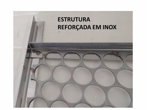 Grelha Inox Churrasqueira Cabo Alum (40x50) Ótima Qualidade