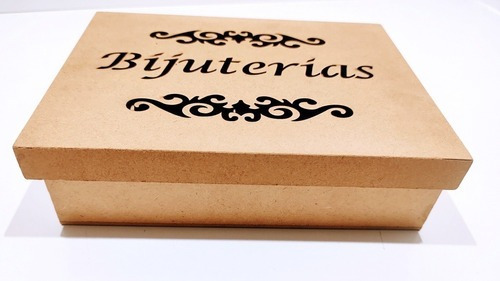 Imagem 5 de 8 de Caixa Bijuterias Tampa De Sapato Em Mdf - 20x15x5,5