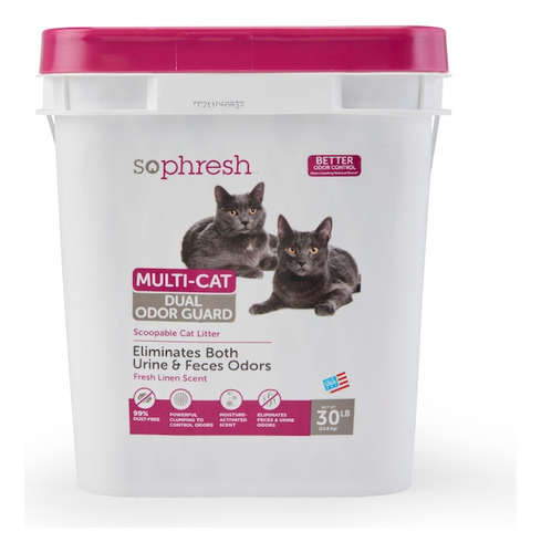 Sophresh Arena Sanitaria Para Gatos Multi Cat Control De