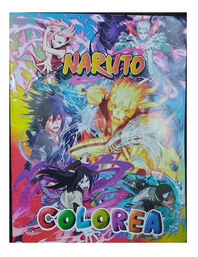 Naruto & Sasuke Vs Obito Paq 30 Libros De Colorear Iluminar